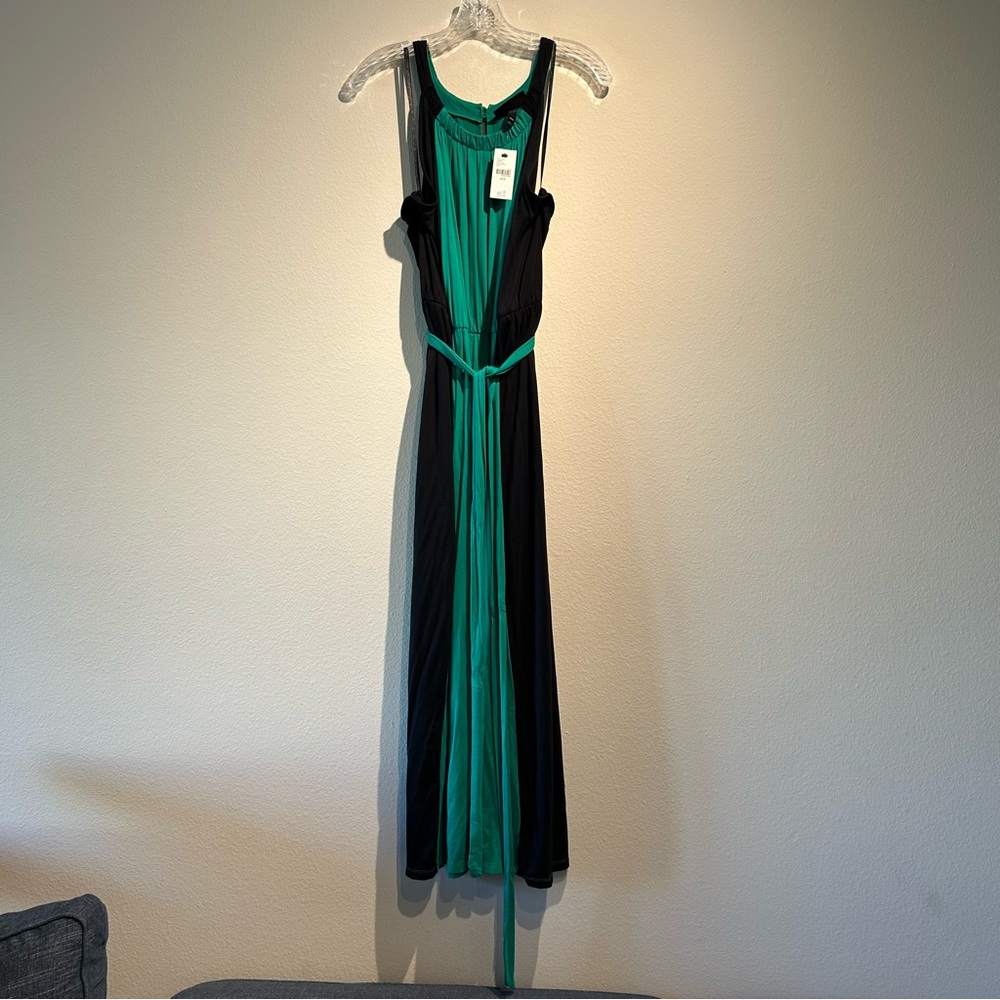 Lane Bryant Green/ Black Belted Knit Dress 18/20